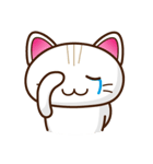 白ねこファビさん（個別スタンプ：4）