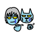 青い人間と青い猫2（個別スタンプ：14）