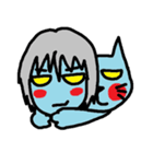 青い人間と青い猫2（個別スタンプ：17）