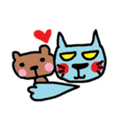 青い人間と青い猫2（個別スタンプ：18）