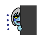 青い人間と青い猫2（個別スタンプ：25）
