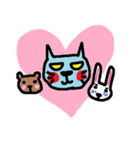 青い人間と青い猫2（個別スタンプ：27）