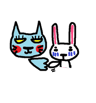 青い人間と青い猫2（個別スタンプ：32）