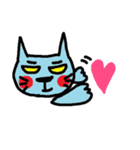 青い人間と青い猫2（個別スタンプ：34）