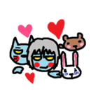 青い人間と青い猫2（個別スタンプ：36）