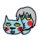 青い人間と青い猫2（個別スタンプ：38）