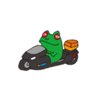 Bike ＆ Frog（個別スタンプ：32）