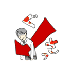 なで肩社員ハヤサカさん（個別スタンプ：3）
