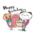 Hero Panda and Princess Pig（個別スタンプ：1）