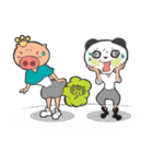 Hero Panda and Princess Pig（個別スタンプ：12）