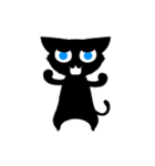 黒猫（個別スタンプ：22）