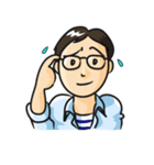 一般ピープル系男子2 メガネくん（個別スタンプ：3）