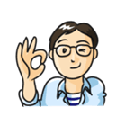 一般ピープル系男子2 メガネくん（個別スタンプ：10）