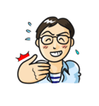 一般ピープル系男子2 メガネくん（個別スタンプ：11）