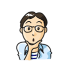一般ピープル系男子2 メガネくん（個別スタンプ：16）