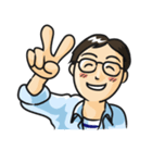 一般ピープル系男子2 メガネくん（個別スタンプ：18）