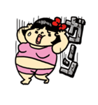 【ダイエットに奮闘中！】汗かき桃子さん！（個別スタンプ：7）