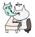 Surprise！！ Stupid cat coming！！（個別スタンプ：10）