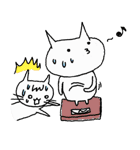 Surprise！！ Stupid cat coming！！（個別スタンプ：37）