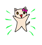 リボンにゃんこ（個別スタンプ：12）