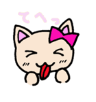 リボンにゃんこ（個別スタンプ：22）