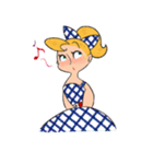 Retro Girl（個別スタンプ：36）