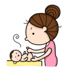 Mommy with Her Newborn（個別スタンプ：21）
