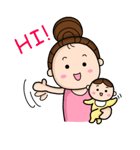 Mommy with Her Newborn（個別スタンプ：34）