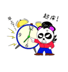 Slash and 3color Afro hear panda(taiwan)（個別スタンプ：2）