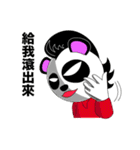 Slash and 3color Afro hear panda(taiwan)（個別スタンプ：6）