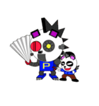 Slash and 3color Afro hear panda(taiwan)（個別スタンプ：16）
