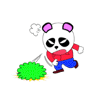 Slash and 3color Afro hear panda(taiwan)（個別スタンプ：21）