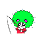 Slash and 3color Afro hear panda(taiwan)（個別スタンプ：27）