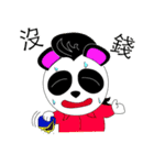 Slash and 3color Afro hear panda(taiwan)（個別スタンプ：35）