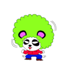 Slash and 3color Afro hear panda(taiwan)（個別スタンプ：37）
