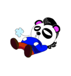 Slash and 3color Afro hear panda(taiwan)（個別スタンプ：38）