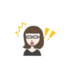 メガネ女史さん（個別スタンプ：4）