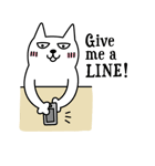 TOFU -White Cat- in English（個別スタンプ：11）