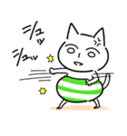 無表情な顔のねこ（個別スタンプ：14）