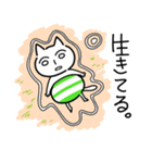 無表情な顔のねこ（個別スタンプ：16）