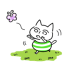 無表情な顔のねこ（個別スタンプ：23）