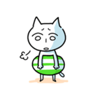 無表情な顔のねこ（個別スタンプ：28）