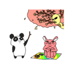 人面うさちゃんと仲間達（個別スタンプ：36）