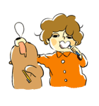 半目くん。ときどきくま（個別スタンプ：2）