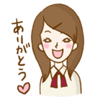 女子校の「ゆり子」（個別スタンプ：24）