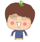 Little Mina ＆ Dady Bear（個別スタンプ：8）
