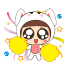 Little Mina ＆ Dady Bear（個別スタンプ：35）