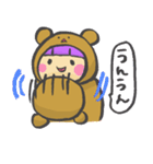 クマ女子の気持ち。（個別スタンプ：35）