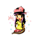 TyrannosaurusGirl doesn't take off hat（個別スタンプ：3）