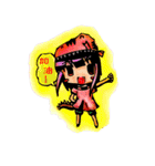 TyrannosaurusGirl doesn't take off hat（個別スタンプ：4）
